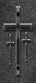 Black 3 Crosses Shimmer Black